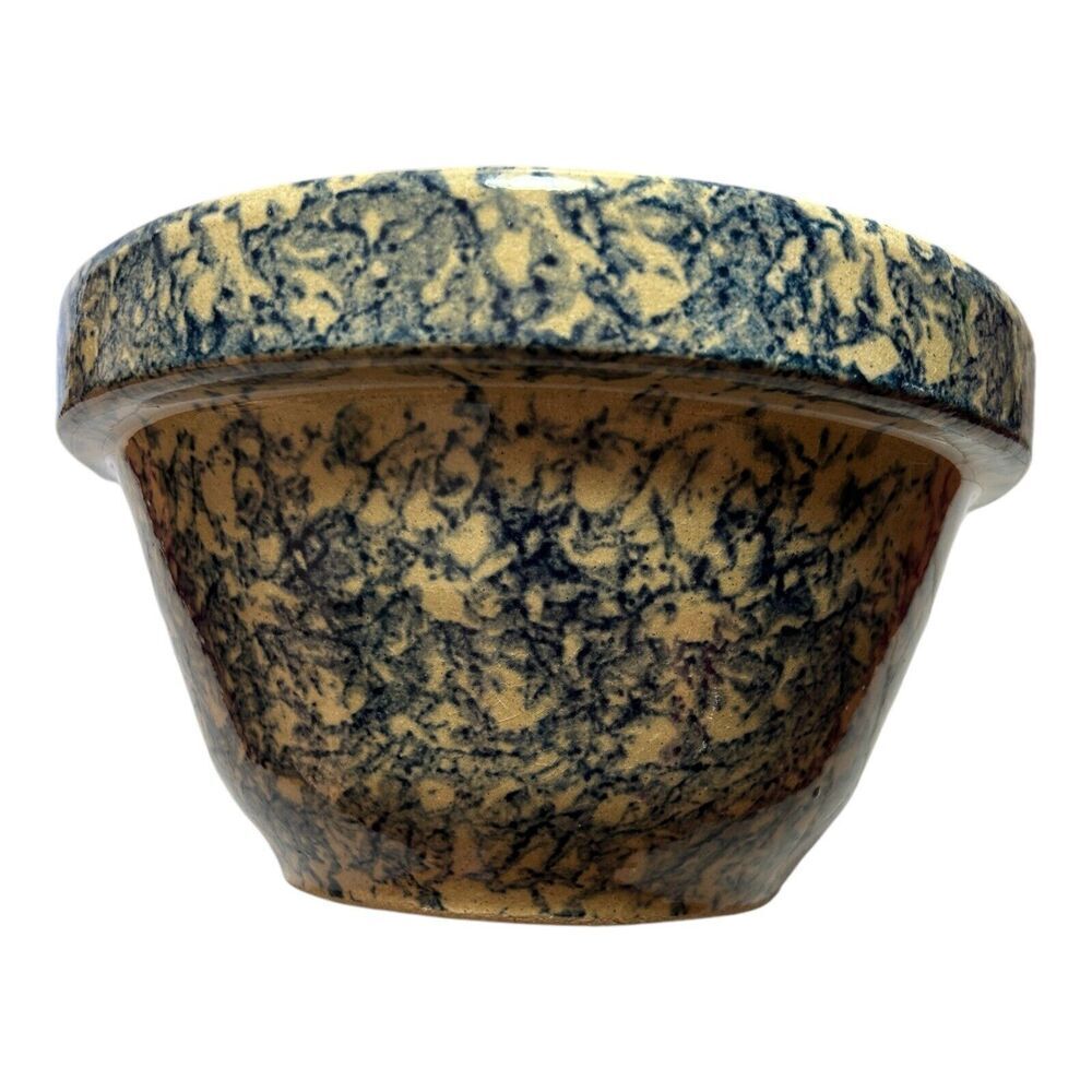 Robinson Ransbottom Roseville, OH Blue Sponge Ware Mixing Bowl 700 7” x 4”
